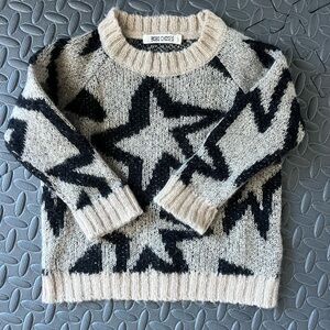 Bobo Choses Black and Cream Star Sweater